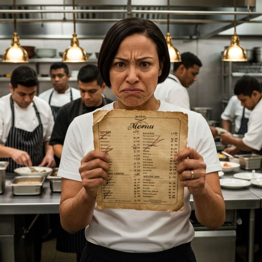 Dona de restaurante frustrada com cardápio de papel desatualizado