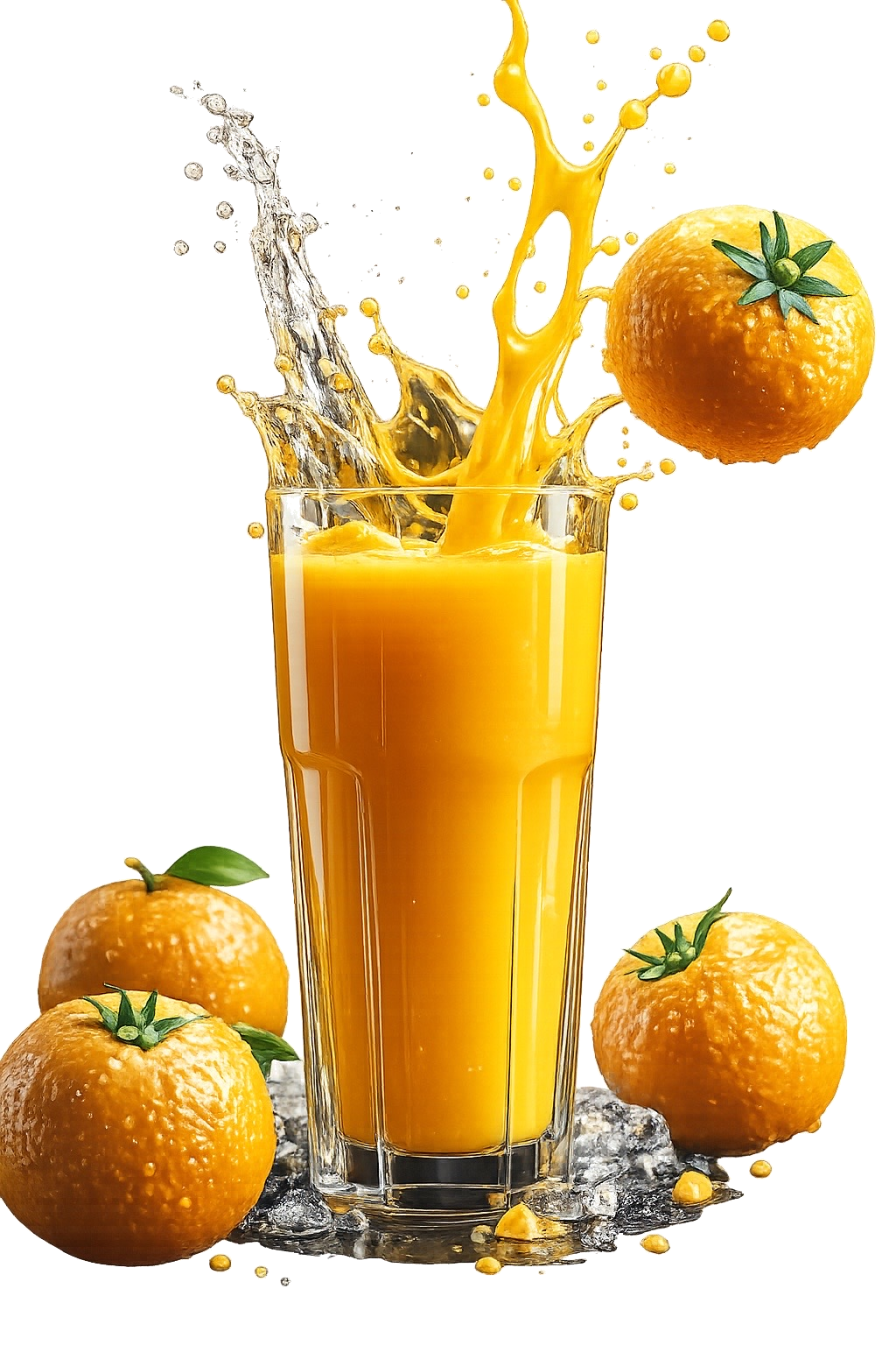 Suco de laranja natural com frutas